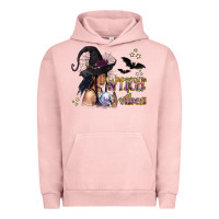 Pigment Salmon Black Witch Vibes Urban Hoodie - texasbilliewilder