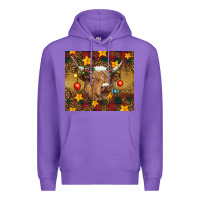 Purple christmas highland cow tumbler Premium Hoodie - RanaPortraitStore