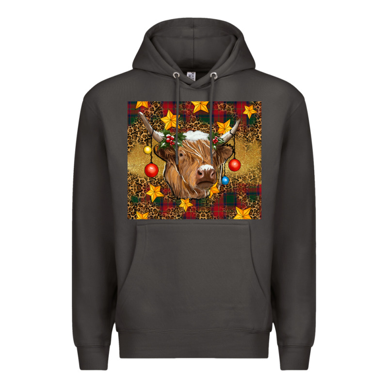 Christmas Highland Cow Tumbler Premium Hoodie by RanaPortraitStore | Teevron