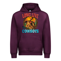 Mauve Wine long live the cowboys Urban Hoodie - Zillion Design Studio