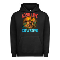 Pigment Black long live the cowboys Urban Hoodie - Zillion Design Studio
