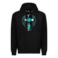 Black cross faith gemstone wings Premium Hoodie - RanaPortraitStore