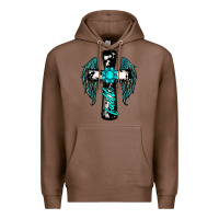 Chestnut cross faith gemstone wings Premium Hoodie - RanaPortraitStore