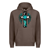 Coffee cross faith gemstone wings Premium Hoodie - RanaPortraitStore