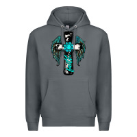 Rock cross faith gemstone wings Premium Hoodie - RanaPortraitStore