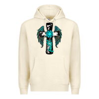 Sandshell cross faith gemstone wings Premium Hoodie - RanaPortraitStore