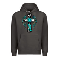 Smoke cross faith gemstone wings Premium Hoodie - RanaPortraitStore