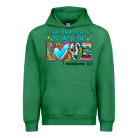 Emerald let all that you do be done in love Urban Hoodie - Zillion Design Studio