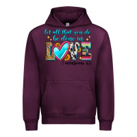 Mauve Wine let all that you do be done in love Urban Hoodie - Zillion Design Studio
