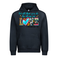 Navy let all that you do be done in love Urban Hoodie - Zillion Design Studio