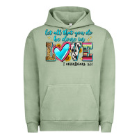 Pigment Oil Green let all that you do be done in love Urban Hoodie - Zillion Design Studio