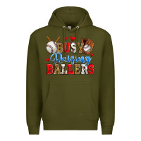 Army Green busy raising ballers baseball Premium Hoodie - Zillion Design Studio