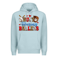 Blue Mist busy raising ballers baseball Premium Hoodie - Zillion Design Studio