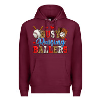 Burgundy busy raising ballers baseball Premium Hoodie - Zillion Design Studio