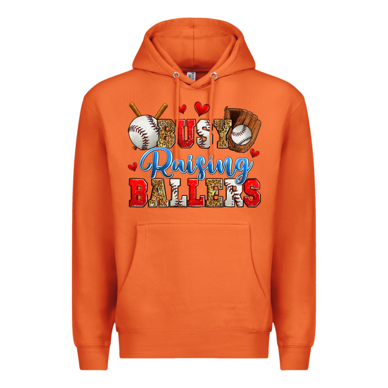 Busy Raising Ballers Baseball Premium Hoodie by Zillion Design Studio | Teevron