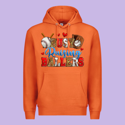 Busy Raising Ballers Baseball Premium Hoodie Designed By Zillion Design Studio