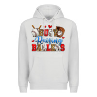 Dove Grey busy raising ballers baseball Premium Hoodie - Zillion Design Studio