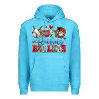 Ocean Blue busy raising ballers baseball Premium Hoodie - Zillion Design Studio