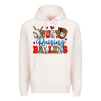 Pale Pink busy raising ballers baseball Premium Hoodie - Zillion Design Studio