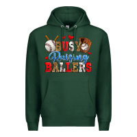 Sports Green busy raising ballers baseball Premium Hoodie - Zillion Design Studio