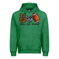 Emerald peace love football Urban Hoodie - RanaPortraitStore