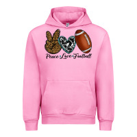 Fuchsia Pink peace love football Urban Hoodie - RanaPortraitStore
