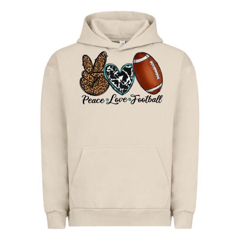 Peace Love Football Urban Hoodie by RanaPortraitStore | Teevron
