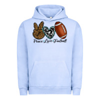 Pigment Grape Ice peace love football Urban Hoodie - RanaPortraitStore