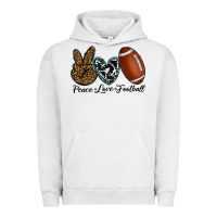 Pigment Lunar Rock peace love football Urban Hoodie - RanaPortraitStore