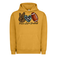 Pigment Peanut Butter peace love football Urban Hoodie - RanaPortraitStore