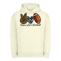 Pigment Pistachio peace love football Urban Hoodie - RanaPortraitStore
