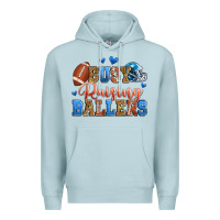 Blue Mist busy raising ballers american football Premium Hoodie - Zillion Design Studio
