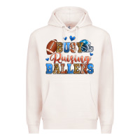 Pale Pink busy raising ballers american football Premium Hoodie - Zillion Design Studio