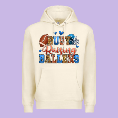 Busy Raising Ballers American Football Premium Hoodie Designed By Zillion Design Studio