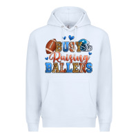 White busy raising ballers american football Premium Hoodie - Zillion Design Studio