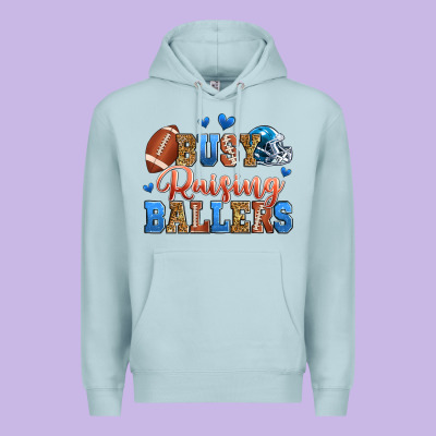 Busy Raising Ballers American Football Premium Hoodie Designed By Zillion Design Studio