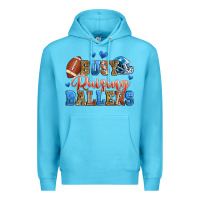 Ocean Blue busy raising ballers american football Premium Hoodie - Zillion Design Studio