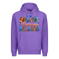 Purple busy raising ballers american football Premium Hoodie - Zillion Design Studio