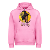 Fuchsia Pink Be Witchy Black Witch Urban Hoodie - texasbilliewilder