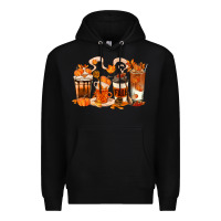 Black Fall Coffee Cups Premium Hoodie - texasbilliewilder