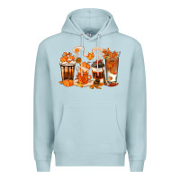 Blue Mist Fall Coffee Cups Premium Hoodie - texasbilliewilder