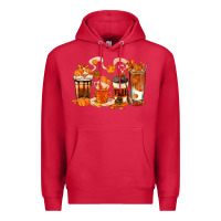 Cardinal Fall Coffee Cups Premium Hoodie - texasbilliewilder