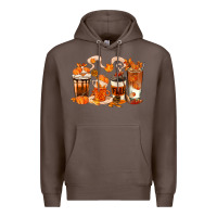 Coffee Fall Coffee Cups Premium Hoodie - texasbilliewilder
