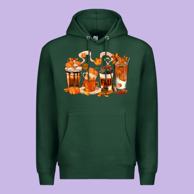 Fall Coffee Cups Premium Hoodie Designed By Texasbilliewilder