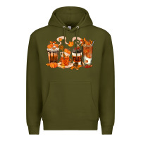 Army Green Fall Coffee Cups Premium Hoodie - texasbilliewilder