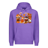Fall Coffee Cups Premium Hoodie | Teevron