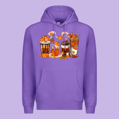 Fall Coffee Cups Premium Hoodie Designed By Texasbilliewilder