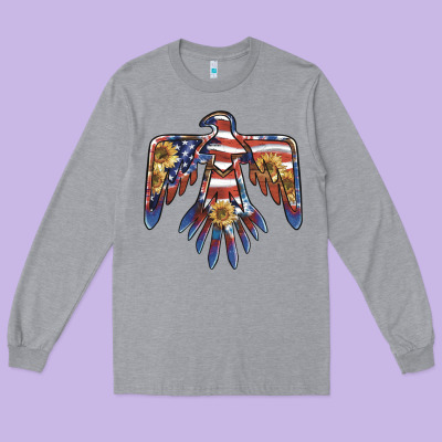 Thunderbird Usa Long Sleeve Tee Designed By Barkaloodesign