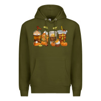 Army Green Fall Coffee Cups Premium Hoodie - texasbilliewilder
