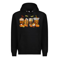 Black Fall Coffee Cups Premium Hoodie - texasbilliewilder